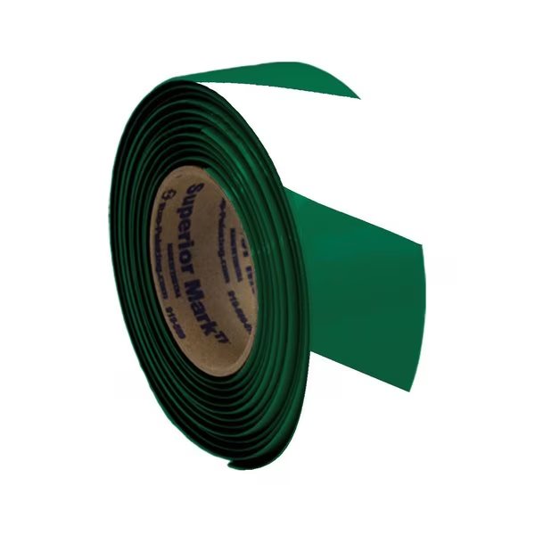 Floor Marking Tape, Carpet, 2inx x100Ft, Green/White Hazard Stripe, Superior Mark, Mfr#: IN-40-553I